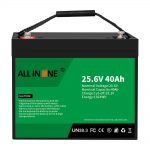 25.6V 40Ah lítium -vas -foszfát akkumulátor/csere