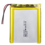 805060 3,7 V-os 3000 mAh-s újratölthető lipo polimer akkumulátor